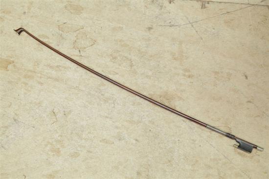 VIOLIN BOW. Silver mounted bow