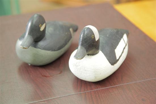 TWO DUCK DECOYS. Both painted Bluebill