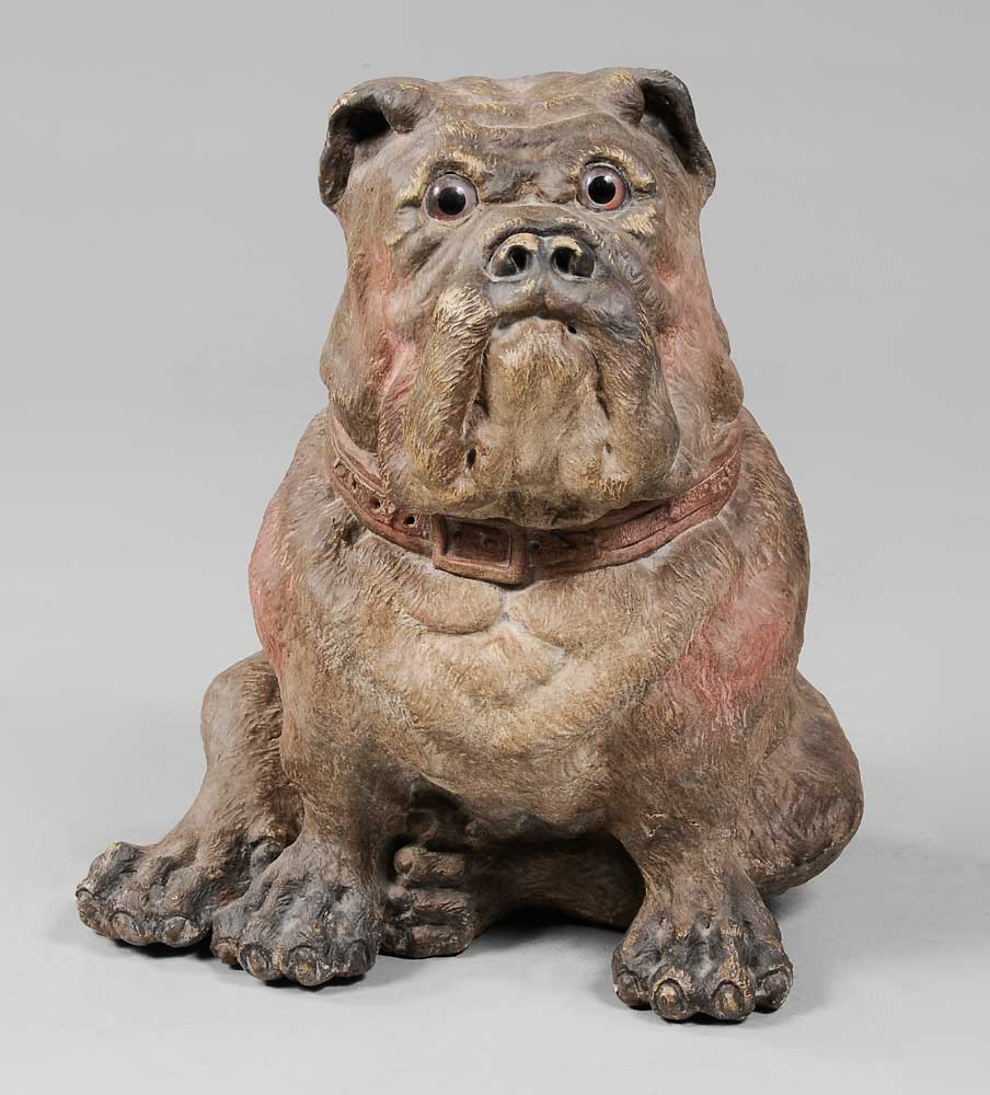 Terracotta Bulldog English, 19th century,