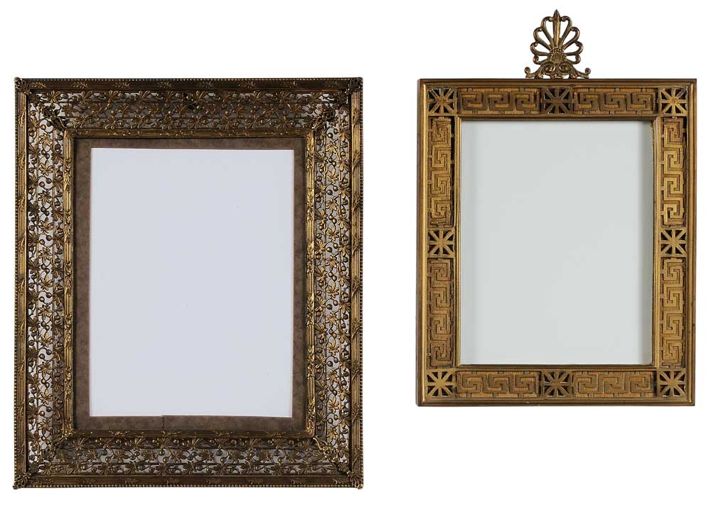 Two Brass Photo Frames American