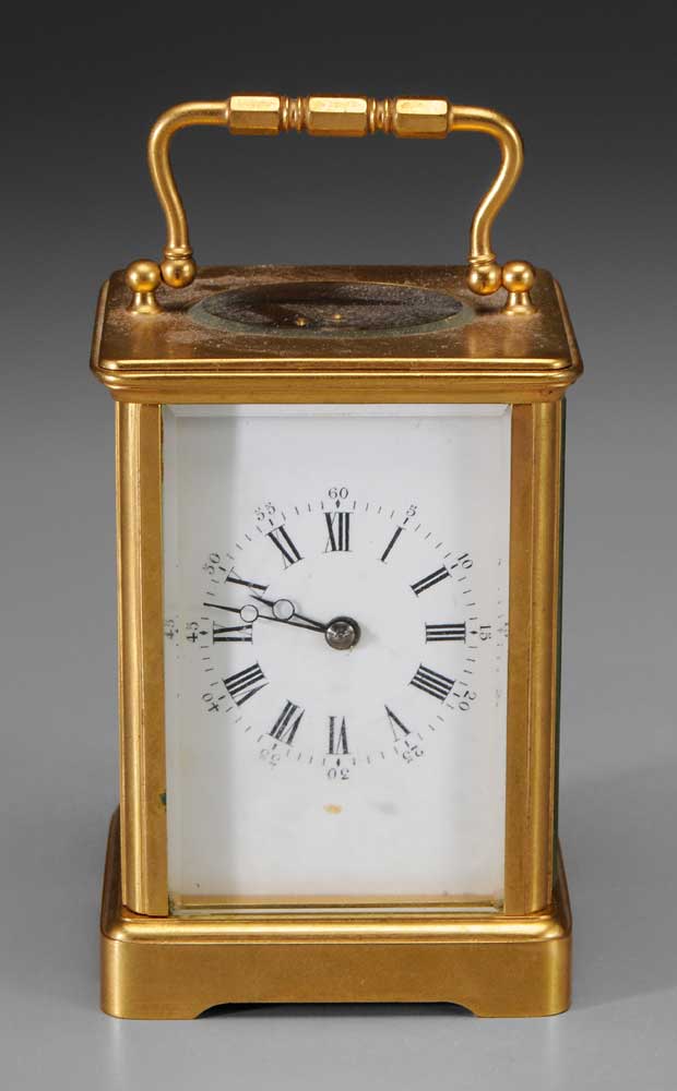 Brass Carriage Clock probably British,