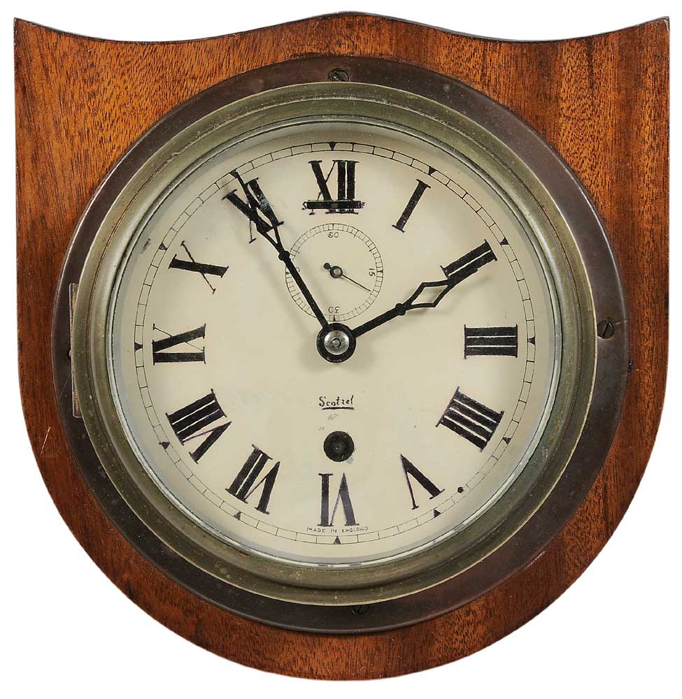 English Brass Ship's Clock late
