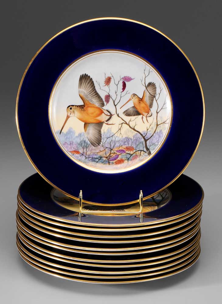 Set of 12 Game Bird Plates each with