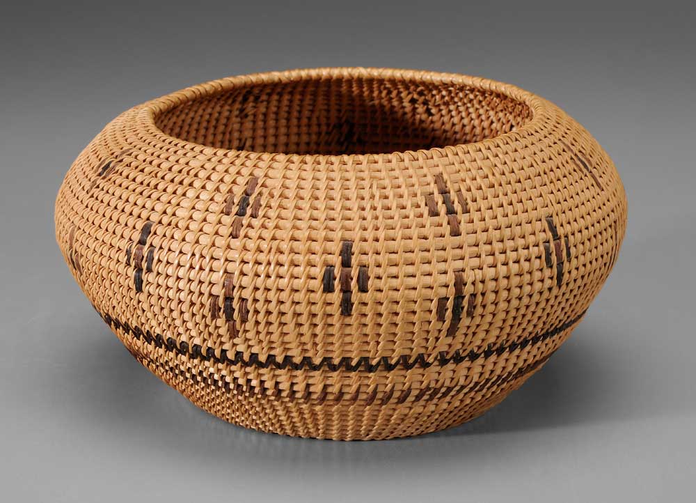 Native American Coiled Basket California  11a98e