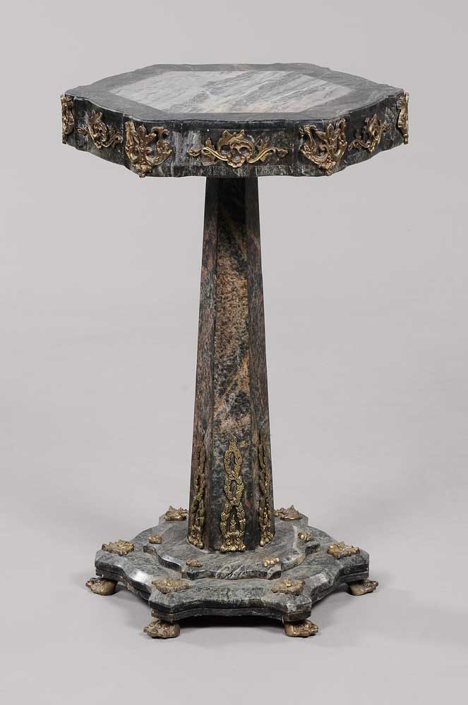 Bronze-Mounted Marble Pedestal