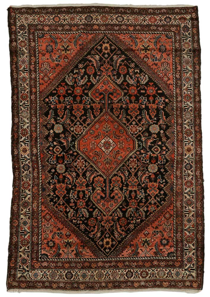 Hamadan Rug Persian mid 20th century  11a9a1