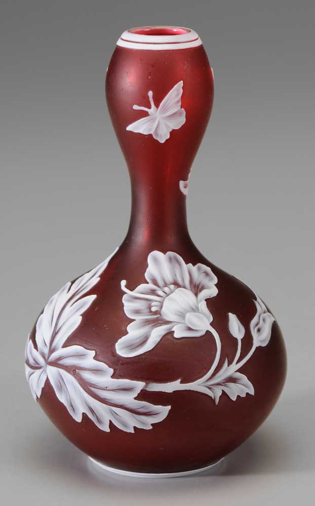 Webb Cameo Glass Vase English,