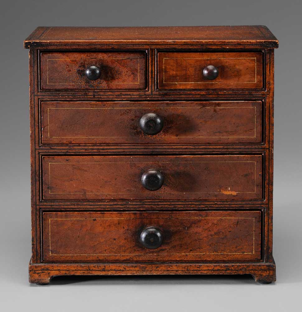 Five-Drawer Miniature Chest American,