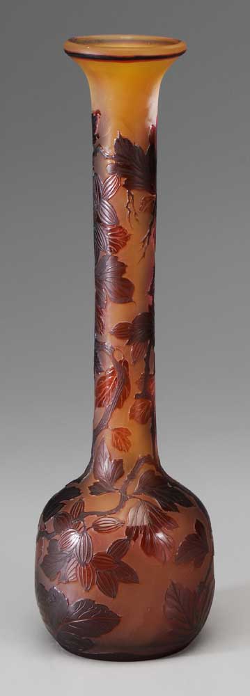 Gall Cameo Glass Vase French  11aa77