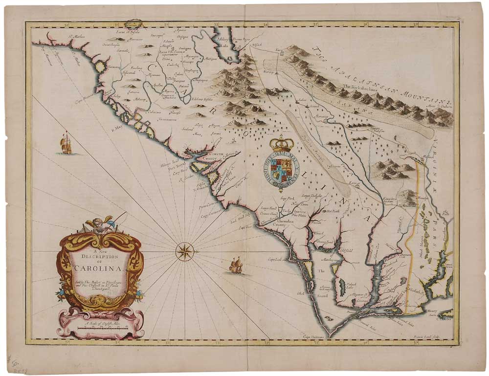 17th Century Map of the Carolinas