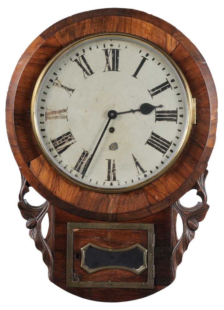 Rosewood Wall Clock English mid 11aac4