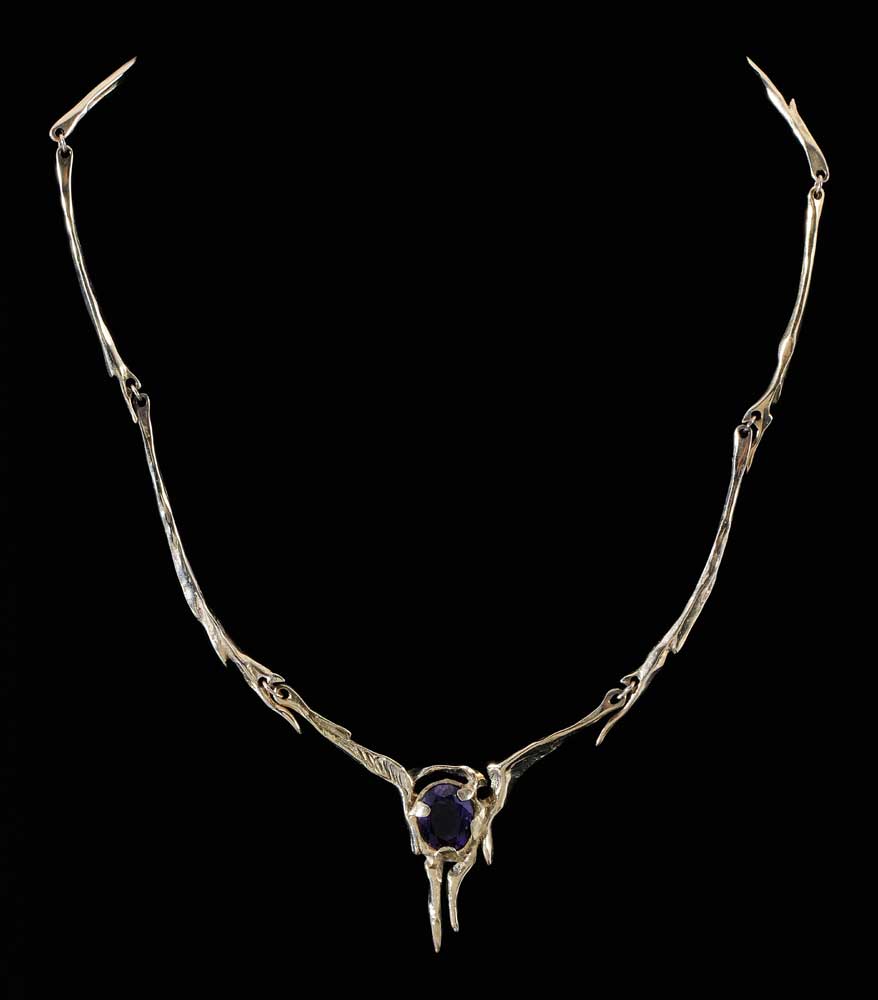 Contemporary Amethyst Gold Necklace 11aad2