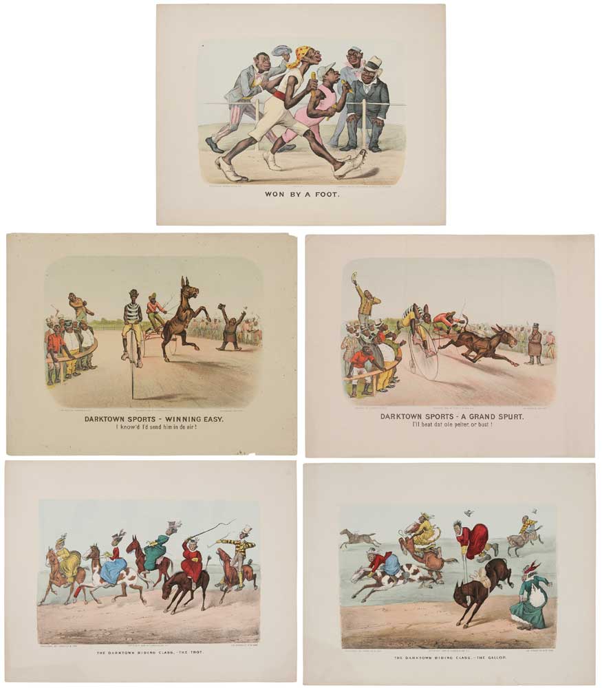 Currier & Ives (19th century) Five sporting-related