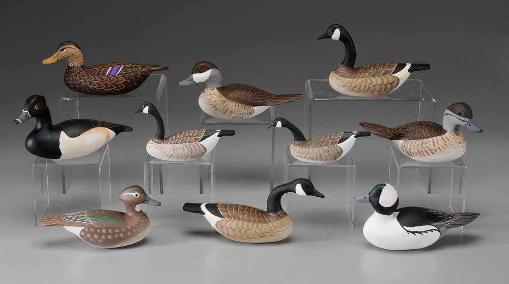 Ten Lou Reineri Decoys (Chincoteague,