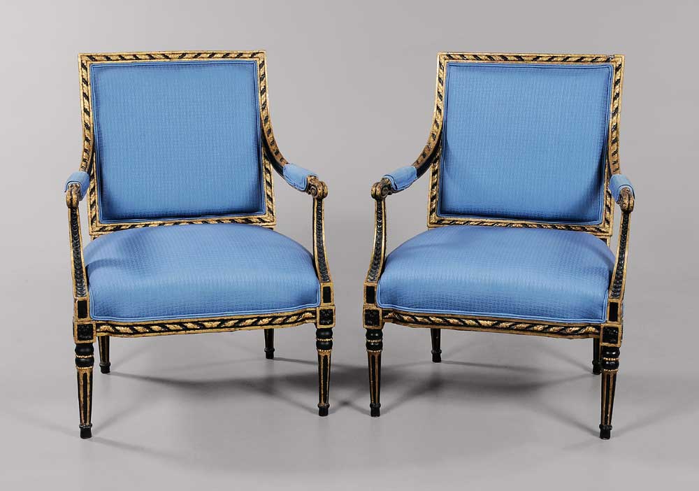 Pair Louis XVI Style Parcel Gilt 11ab14