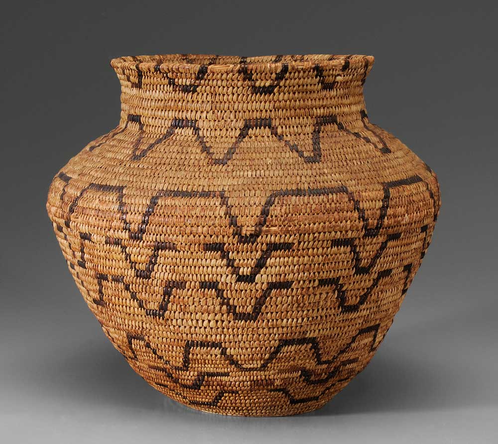 Coil-Built Native American Basket