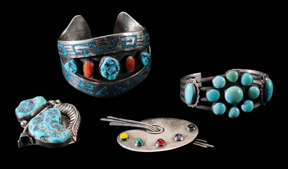 Four Pieces Navajo Silver Jewelry 11ab5b