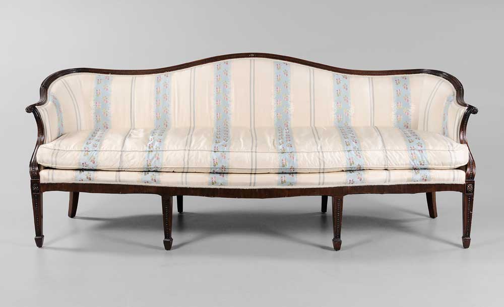 Chippendale Style Upholstered Mahogany 11ab72