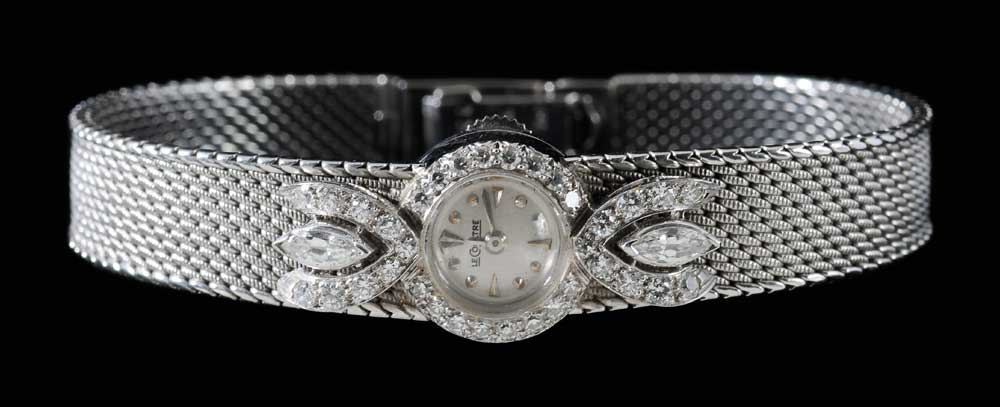 Platinum and Diamond Wrist Watch