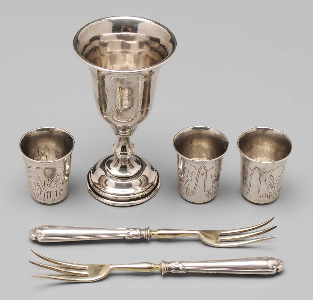 Six Pieces Russian Silver 19th/20th