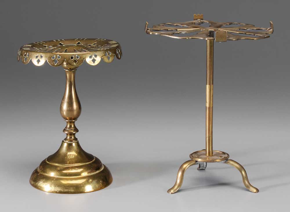 Two Brass Kettle Stands English,