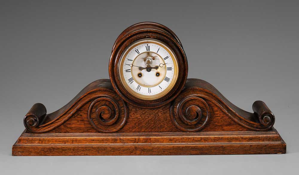 Oak Shelf Clock British or American,