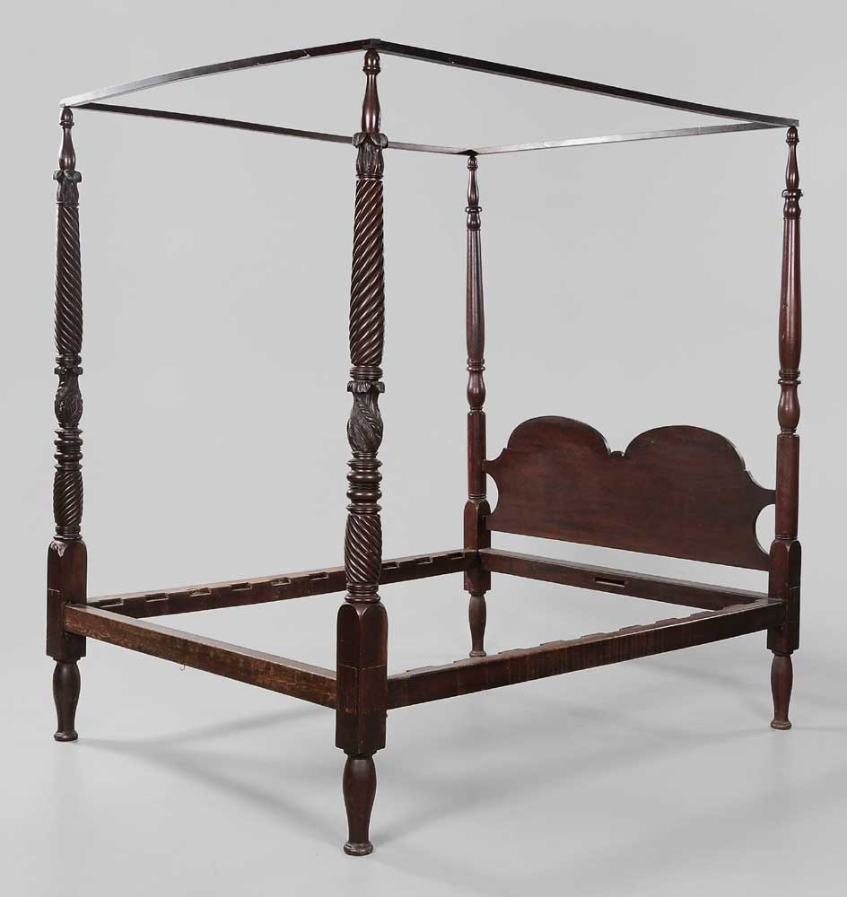 Federal Carved Mahogany Four Poster 11ac3d