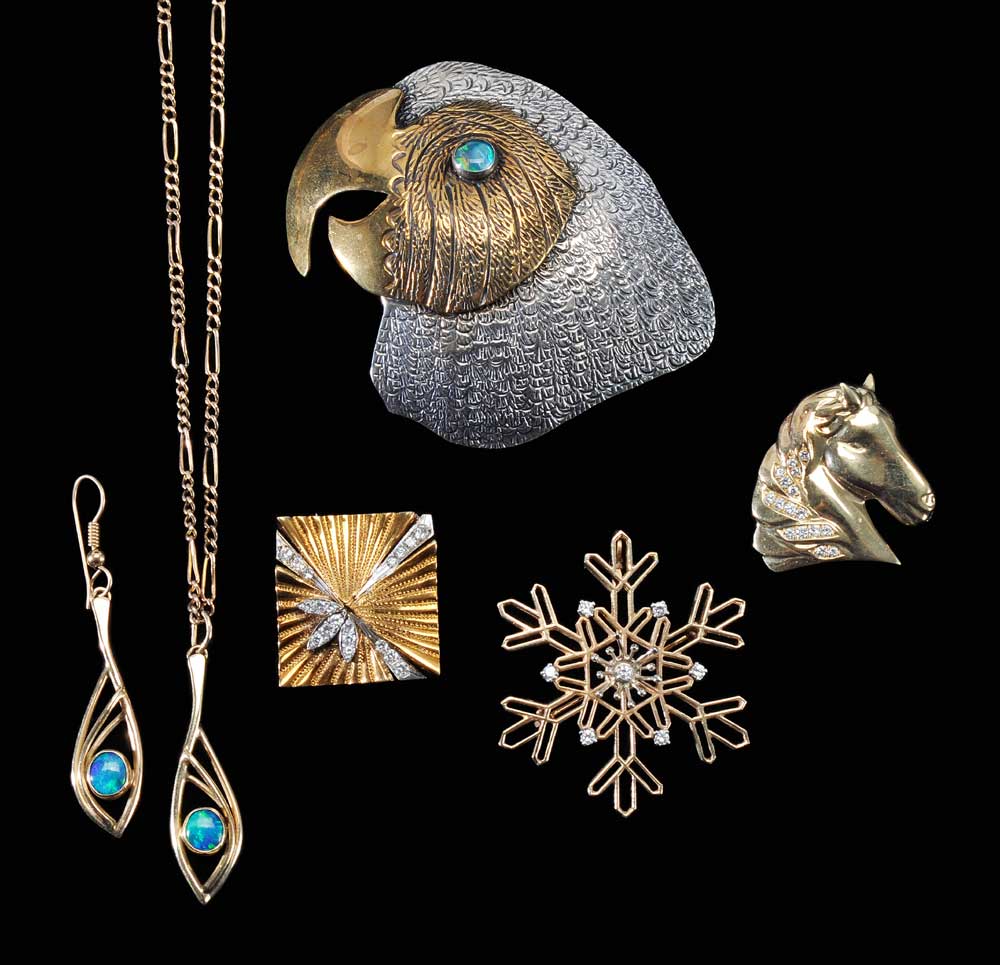 Gold, Diamond and Opal Jewelry