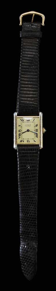 Cartier Men's Wristwatch gilt silver