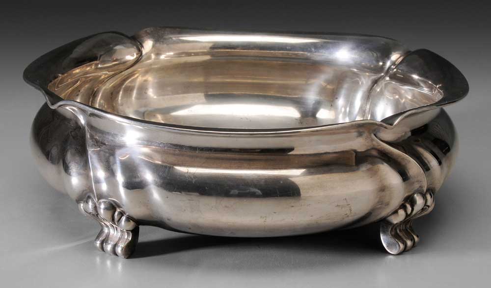 German Silver Footed Bowl 20th century,