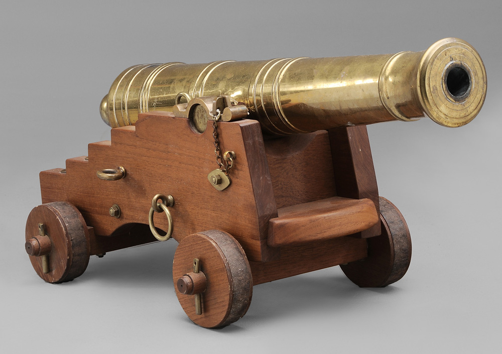 Brass Signal Cannon 20th century, adjustable