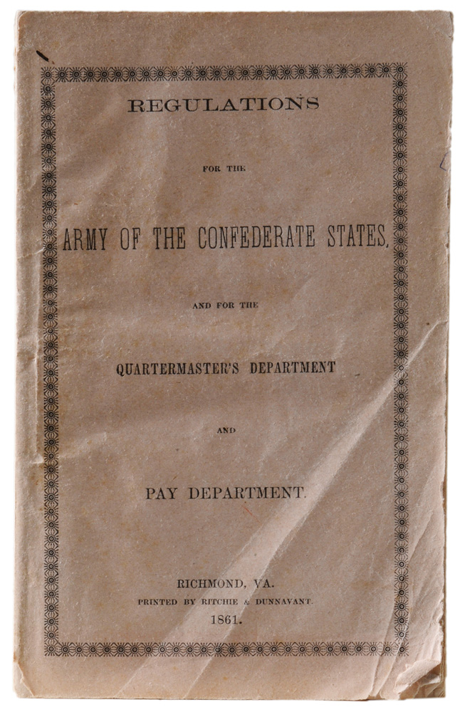 Civil War Confederate Imprint Regulations
