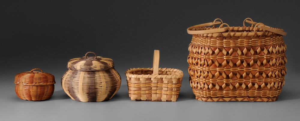 Four Cherokee Baskets oak split 119140