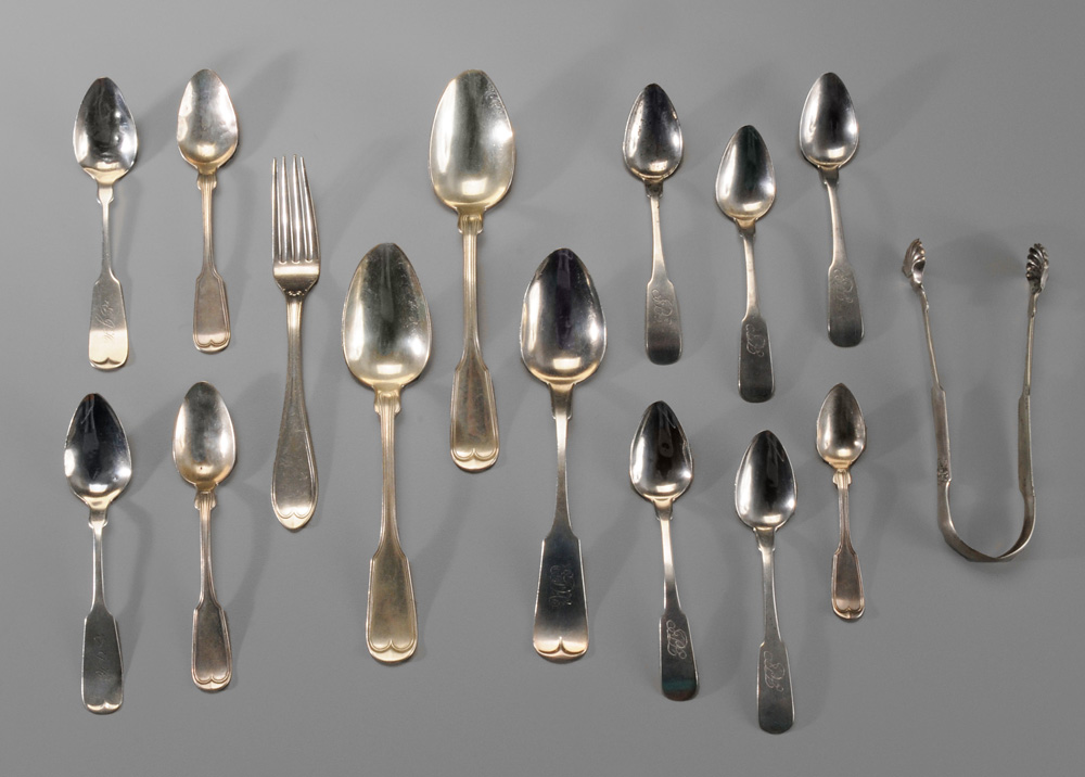 Southern Coin Silver Flatware American,