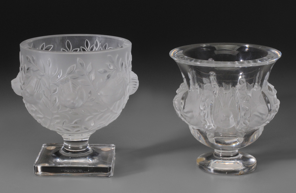 Two Lalique Clear and Frosted Glass