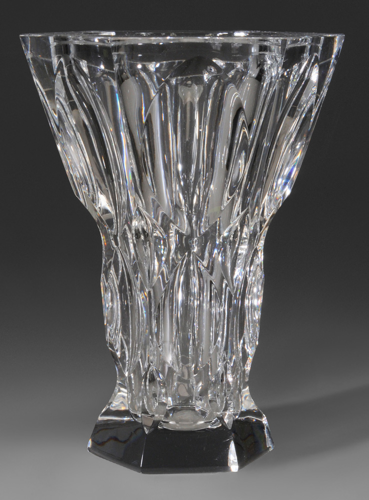 Lalique Glass Derby Pattern Vase