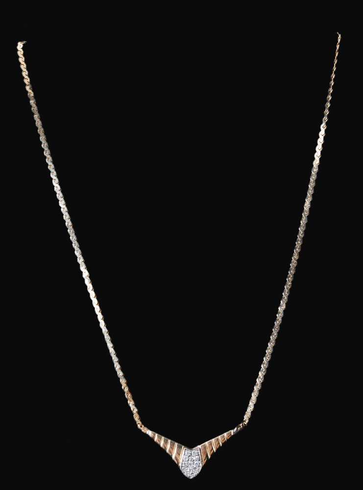 Diamond, 14 Kt. Gold Necklace 13