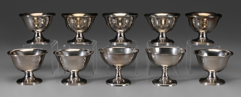 Ten Sterling Sherbet Cups American  1191e9