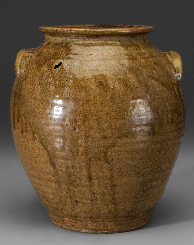 Alkaline-Glazed Stoneware Jar attributed