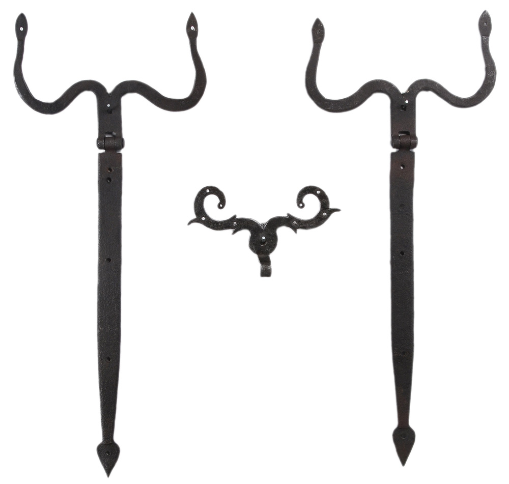 Three Hand-Wrought Iron Hing