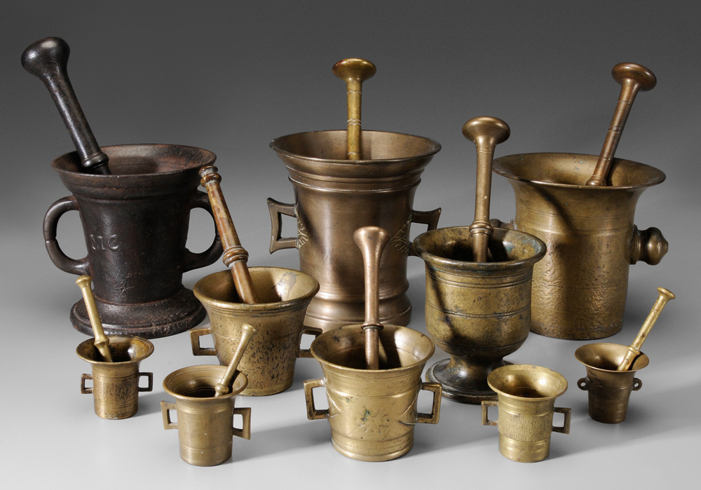 Collection of Brass and Iron Mortars 1192ad
