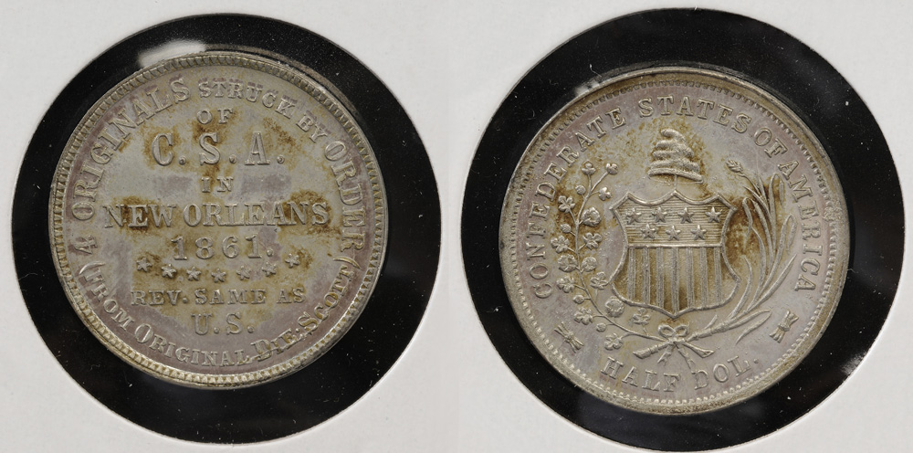  1861 Confederate Scott Half Dollar 1192cb
