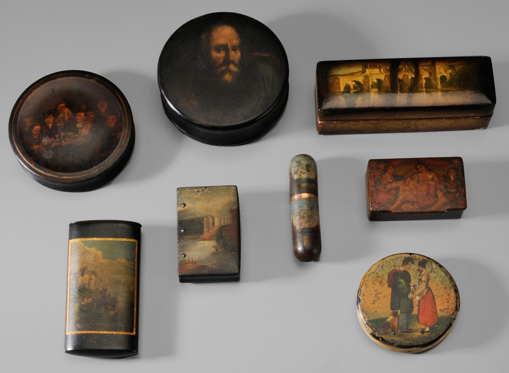 Collection of Eight Decorated Box