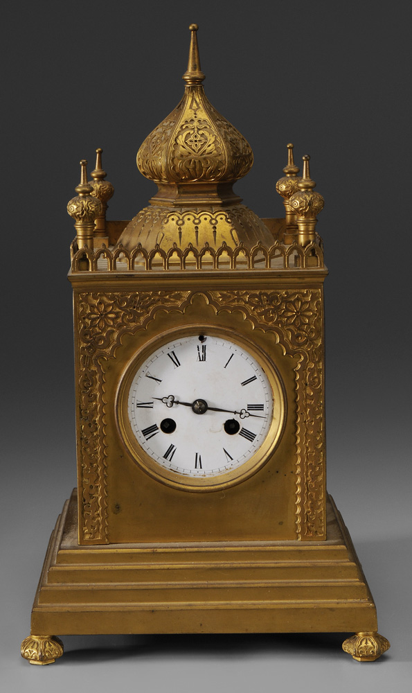 Gilt Bronze Lantern Key-Wind Clock