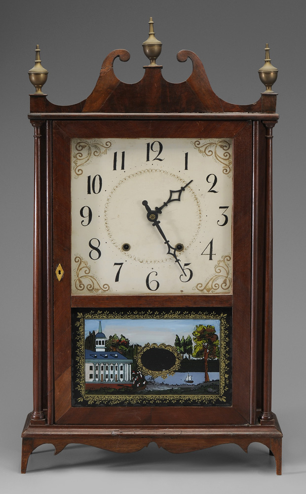 Eli Terry Pillar-and-Scroll Clock American,