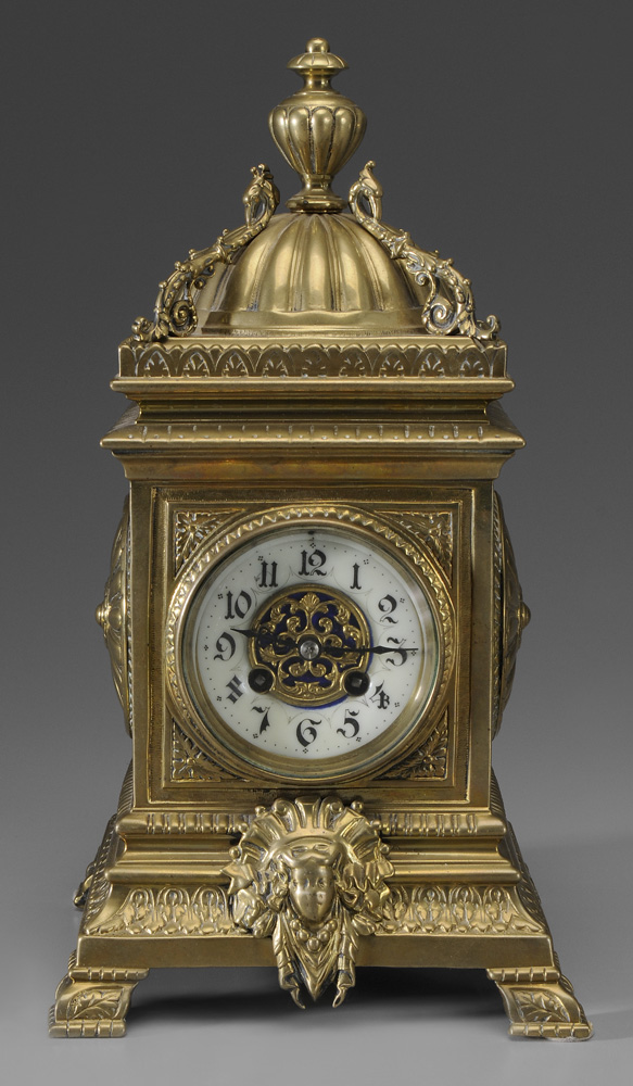 Brass Lantern Clock French, 19th century,