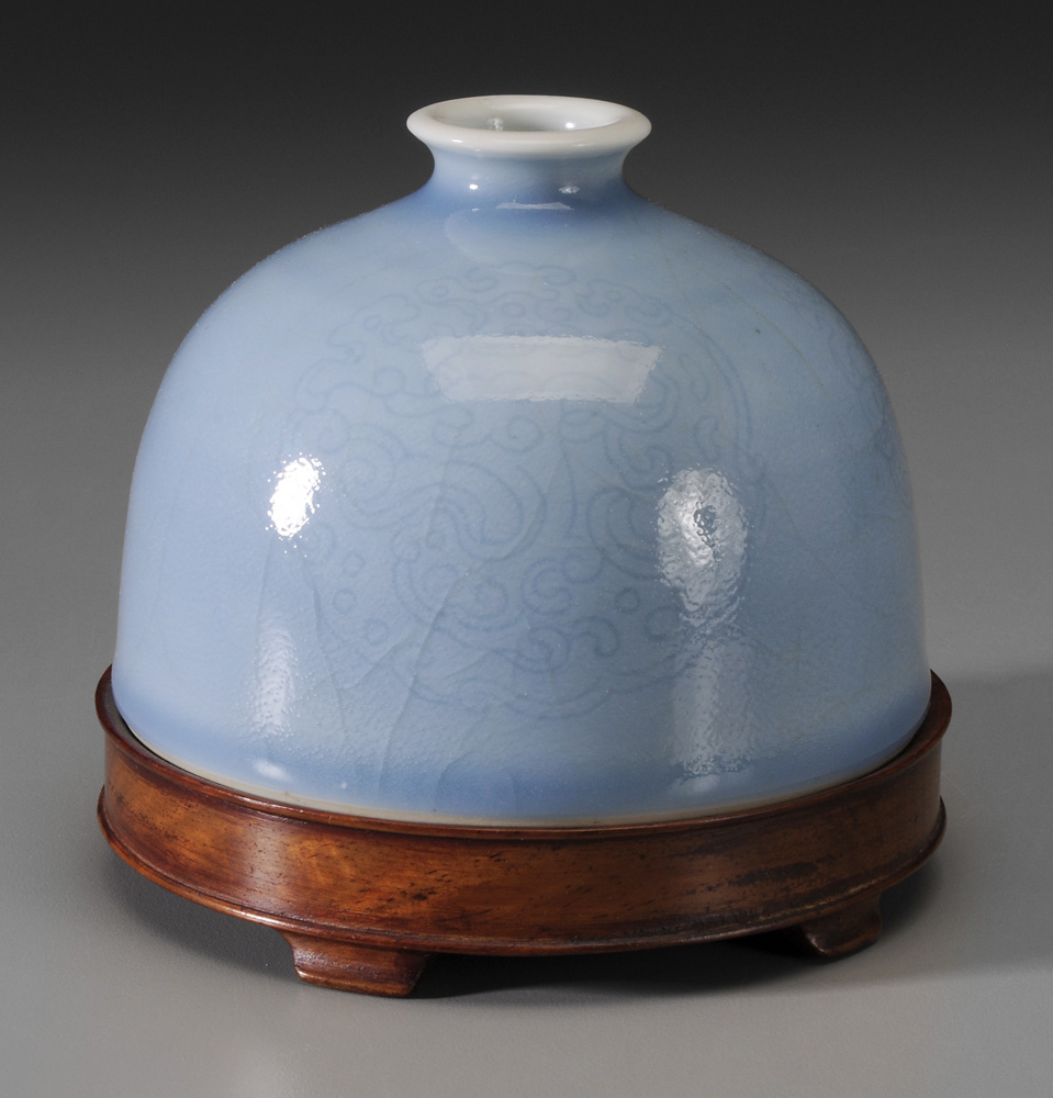 Chinese Powder Blue Porcelain Inkwell 11947d