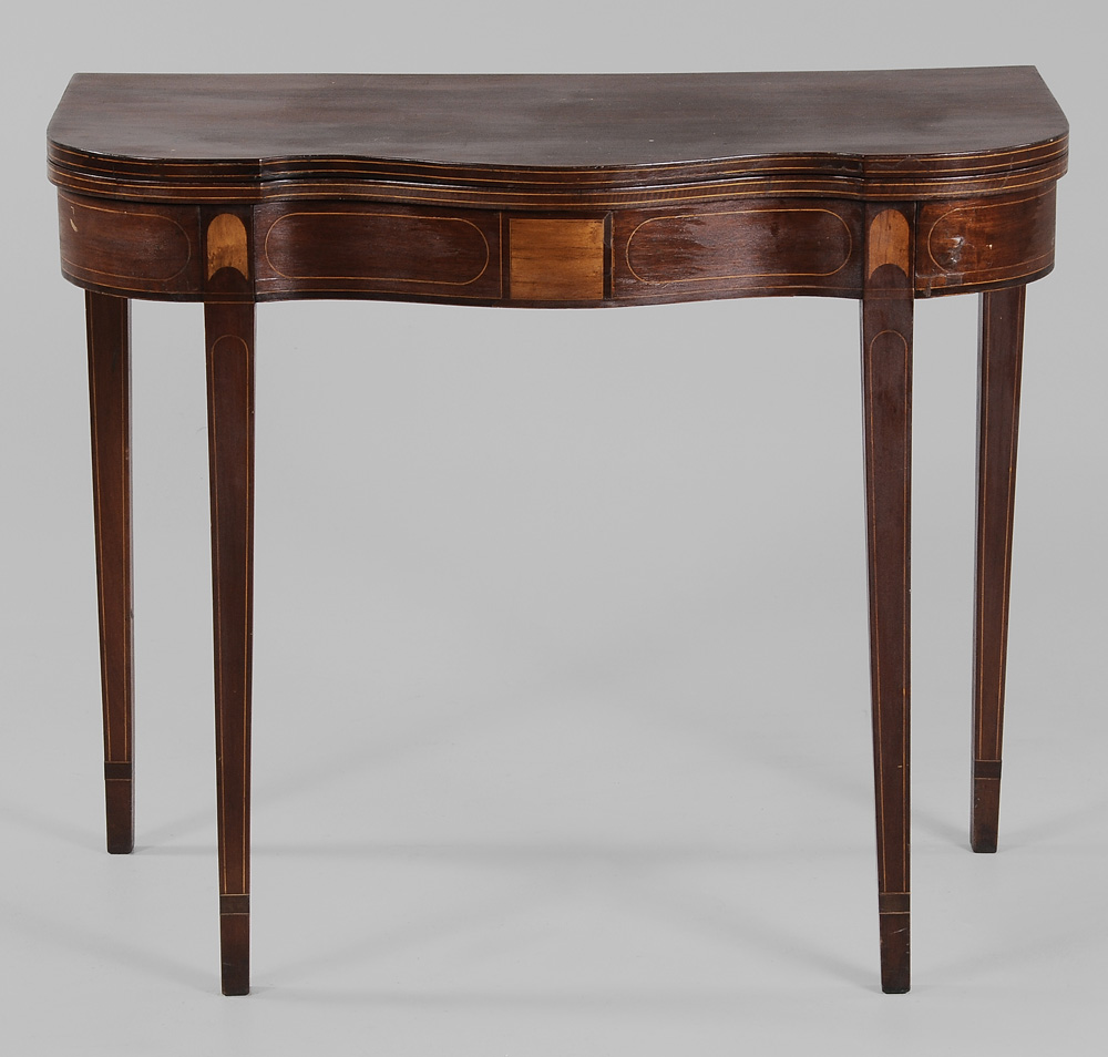 Federal Style Inlaid Mahogany Card Table