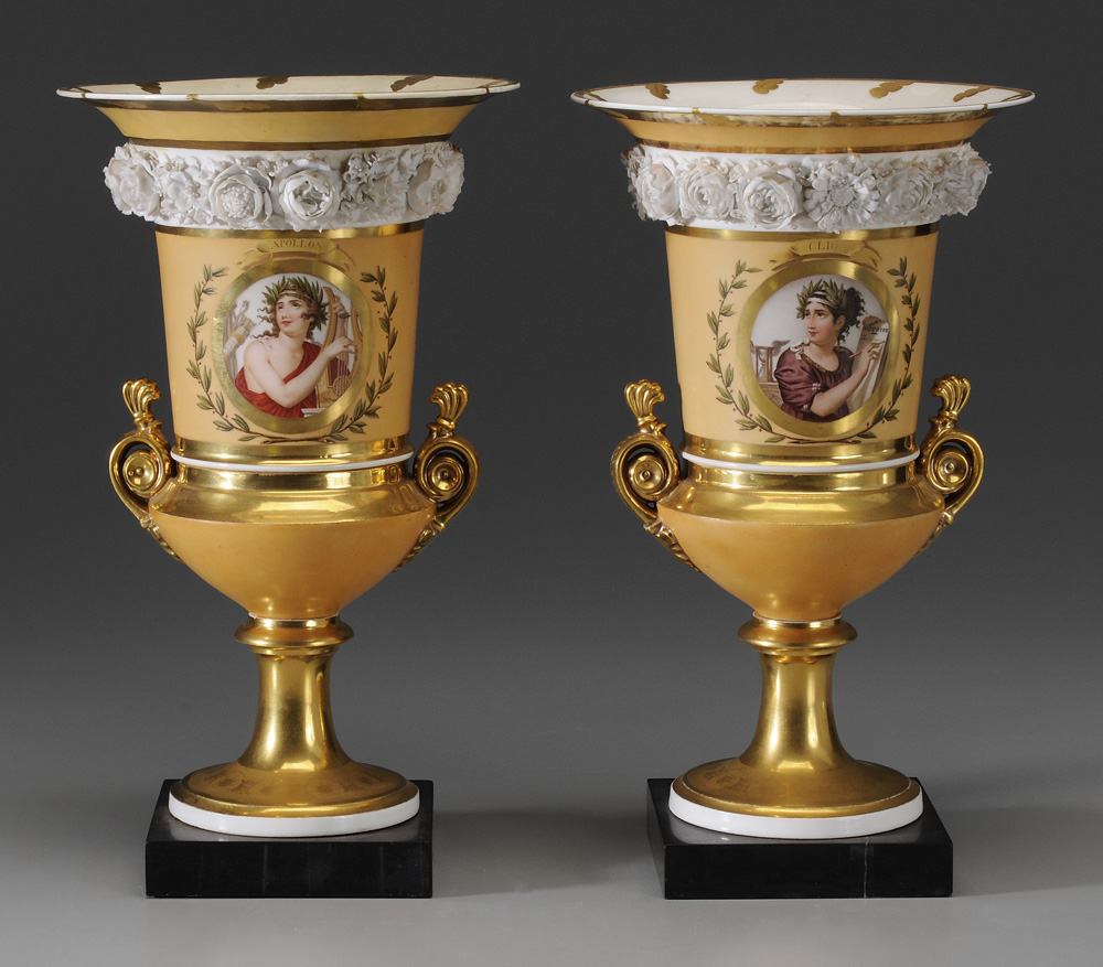 Pair Classical Porcelain Urns probably 11948a