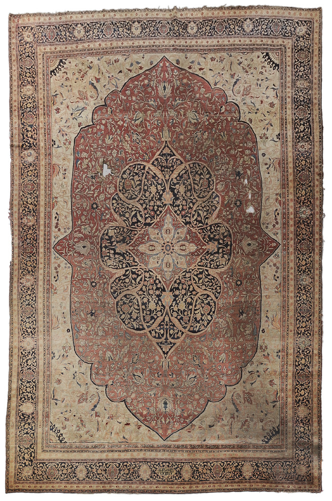 Tabriz Carpet Persian late 19th 1194bc